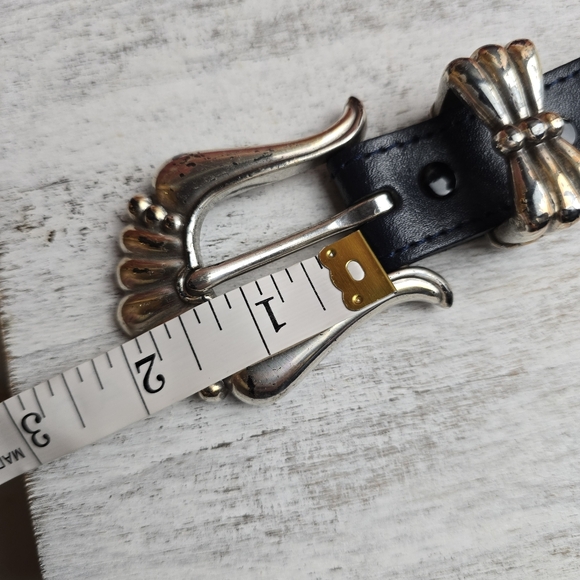 BLUE Woven Faux Leather Vintage Belt - Picture 7 of 12